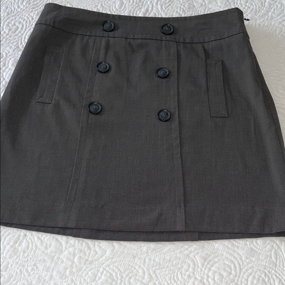 Sandro Dresses & Skirts - Sandro Charcoal Double-Breasted Mini Skirt. Size 8. Front Pockets.